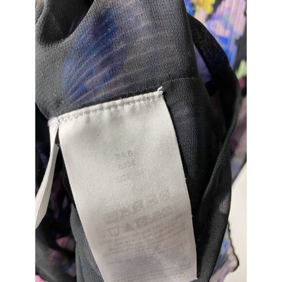 GANNI Pleated Floral Georgette Blouse Women's 34 US 2 Sleeveless V-Neck Boho - Picture 7 of 9